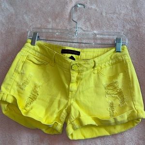 Yellow Jean shorts